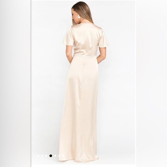 NWT SHOW ME YOUR MUMU - Rome Twist Gown color: champagne luxe satin - Picture 3 of 5
